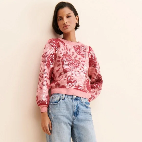 Farm Rio Sequins Knit Sweater - Picture 3 of 8